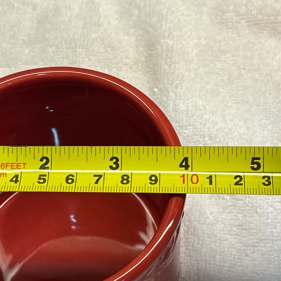 Butter Bell crock by LTREMAIN. Ceramic Red 4” x 4.5”Tall. EUC - Picture 5 of 6